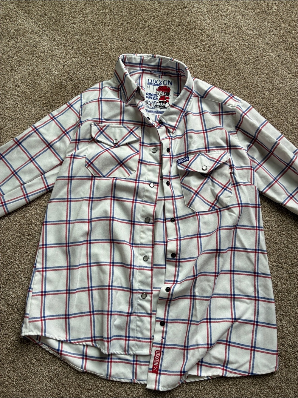 Dixxon women’s Red & Blue Plaid Button-Up Shirt